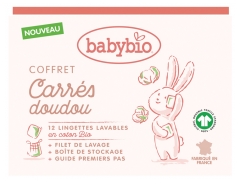 Babybio Doudou Squares Set 12 Washable Wipes in Organic Cotton Babybio Doudou Squares Set 12 Washable Wipes in Organic Cotton