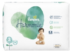 Pampers Harmonie 74 Couches Taille 3 (6-10 Kg) Pampers Harmonie 74 Couches Taille 3 (6-10 Kg)