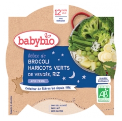 Babybio Good Night Broccoli Delight Green Beans Rice 12 Months and up Organic 230g Babybio Good Night Broccoli Delight Green Beans Rice 12 Months and up Organic 230g