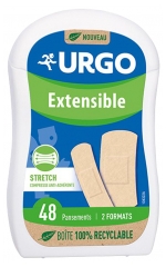 Urgo Extensible 48 Plasters 2 Sizes Urgo Extensible 48 Plasters 2 Sizes