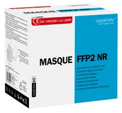 Orgakiddy Masque de Protection Respiratoire FFP2 NR 20 Masques Orgakiddy Masque de Protection Respiratoire FFP2 NR 20 Masques