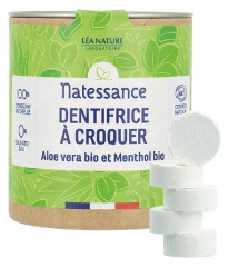 Natessance Dentifrice à Croquer Aloe Vera Bio et Menthol Bio 80 Comprimés Natessance Dentifrice à Croquer Aloe Vera Bio et Menthol Bio 80 Comprimés