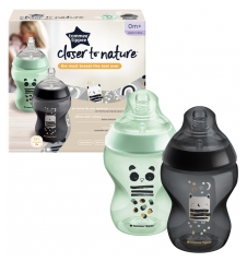 Tommee Tippee Closer to Nature 2 Biberons 260 ml 0 Mois et + Tommee Tippee Closer to Nature 2 Biberons 260 ml 0 Mois et +