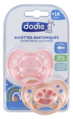 Dodie 2 Sucettes Anatomiques Silicone 18 Mois et + N°A90 Dodie 2 Sucettes Anatomiques Silicone 18 Mois et + N°A90