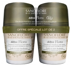 Sanoflore 48Std. Flora Roll-On Bio Pack von 2 x 50 ml Sanoflore 48Std. Flora Roll-On Bio Pack von 2 x 50 ml