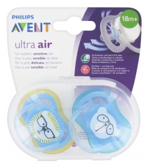Avent Ultra Air 2 Kieferorthopädische Schnuller 18 Monate und + Avent Ultra Air 2 Kieferorthopädische Schnuller 18 Monate und +