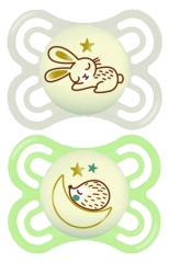 MAM 2 Soothers Perfect Night Silicone 2-6 Months MAM 2 Soothers Perfect Night Silicone 2-6 Months