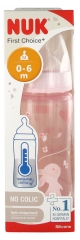NUK First Choice + Biberon Temperature Control Baby Rose & Blue 300 ml 0-6 Mois NUK First Choice + Biberon Temperature Control Baby Rose & Blue 300 ml 0-6 Mois