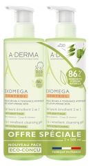 A-DERMA Exomega Control Gel Lavant Émollient 2en1 Anti-Grattage Lot de 2 x 500 ml A-DERMA Exomega Control Gel Lavant Émollient 2en1 Anti-Grattage Lot de 2 x 500 ml