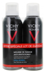 Homme Mousse de Rasage Anti-Irritations Lot de 2 x 200 ml Homme Mousse de Rasage Anti-Irritations Lot de 2 x 200 ml
