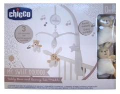 Chicco My Sweet Doudou Mobile Teddy Bear and Rabbit 0 Mesi e Oltre