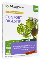 Arkopharma Arkofluides Digestive Comfort Organic 20 Phials Arkopharma Arkofluides Digestive Comfort Organic 20 Phials