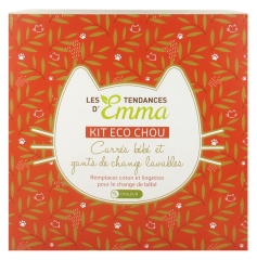Les Tendances d\'Emma Kit Eco Chou Cotton Washable Baby Squares and Change Gloves Colour
