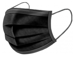 FRANPROTEC Black Surgical Facial Mask Type IIR EFB 98% 50 Masks FRANPROTEC Black Surgical Facial Mask Type IIR EFB 98% 50 Masks