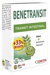 Ortis Bénétransit Transit Intestinal 54 Comprimés + 18 Comprimés Offerts