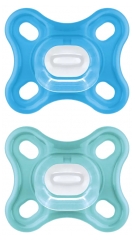 MAM Comfort 2 Sucettes en Silicone 0 Mois et + et une Boîte de Stérilisation MAM Comfort 2 Sucettes en Silicone 0 Mois et + et une Boîte de Stérilisation