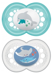 MAM Original 2 Sucettes Anatomiques Silicone Animaux 6 Mois et + MAM Original 2 Sucettes Anatomiques Silicone Animaux 6 Mois et +