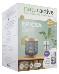 Naturactive Épicéa Diffuseur d'Huiles Essentielles + Une Huile Essentielle d'Eucalyptus Radié (Eucalyptus radiata Sieb) Bio 10 ml Offerte Naturactive Épicéa Diffuseur d'Huiles Essentielles + Une Huile Essentielle d'Eucalyptus Radié (Eucalyptus radiata Sieb) Bio 10 ml Offerte