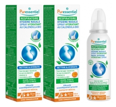Puressentiel Respiratoire Hygiène Nasale Spray Hydratant au Calendula Bio Lot de 2 x 100 ml Puressentiel Respiratoire Hygiène Nasale Spray Hydratant au Calendula Bio Lot de 2 x 100 ml