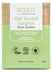 Alphanova Solide Gel Lavant Surgras Parfum Lait d'Aloe Bio 100 g