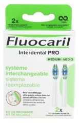 Fluocaril Interdental Pro Système Interchangeable Medium 2 Têtes Remplaçables Fluocaril Interdental Pro Système Interchangeable Medium 2 Têtes Remplaçables