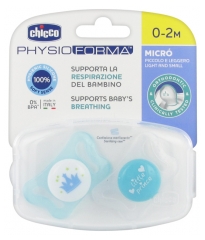 Chicco Physio Forma 2 Micro Silicone Soothers 0-2 Months Chicco Physio Forma 2 Micro Silicone Soothers 0-2 Months