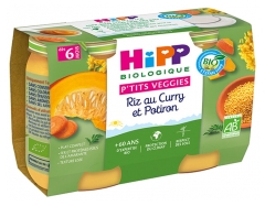 HiPP P'tits Veggies Rice With Curry and Pumpkin From 6 Months Organic 2 Pots HiPP P'tits Veggies Rice With Curry and Pumpkin From 6 Months Organic 2 Pots
