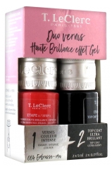 T.Leclerc Nail Enamel Duo High Brilliance Gel Effect 2 x 5ml T.Leclerc Nail Enamel Duo High Brilliance Gel Effect 2 x 5ml