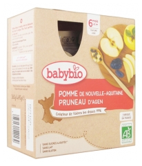 Babybio Apple Prune 6 Months and + Organic 4 Gourds of 90g Babybio Apple Prune 6 Months and + Organic 4 Gourds of 90g