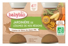 Babybio Jardinière de Légumes 4 Mois et + Bio 2 Pots de 130 g