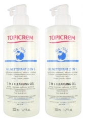 Topicrem UH Baby 2 in 1 Cleansing Gel 2 x 500ml Topicrem UH Baby 2 in 1 Cleansing Gel 2 x 500ml