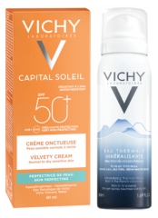 Vichy Capital Sun Velvety Cream SPF50+ 50ml + Free Thermal Water 50ml Vichy Capital Sun Velvety Cream SPF50+ 50ml + Free Thermal Water 50ml