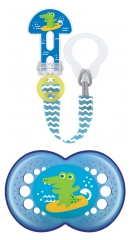 MAM Anatomic Silicone Soother 6 Months and + Soother Holder MAM Anatomic Silicone Soother 6 Months and + Soother Holder