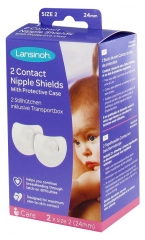Lansinoh 2 Contact Nipple Protectors and Protective Case