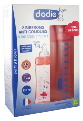 Dodie Anti-Colic Baby Bottle Initiation+ 330ml Fast Flow Batch of 2 Bottles Dodie Anti-Colic Baby Bottle Initiation+ 330ml Fast Flow Batch of 2 Bottles