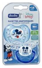Dodie Disney Baby 2 Silicone Anatomic Dummies 18 Months +