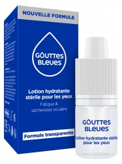 Gouttes Bleues Lotion Hydratante Stérile pour les Yeux 10 ml