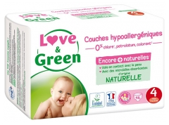 Love & Green Hypoallergenic Nappies 46 Nappies Size 4 (7-14kg) Love & Green Hypoallergenic Nappies 46 Nappies Size 4 (7-14kg)