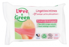 Love & Green Intimate Wipes 20 Wipes