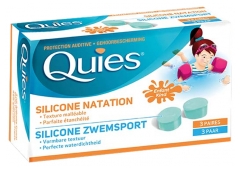 Quies Silicon Ear Plugs Swimming Children 3 Pairs