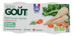 Good Goût Mijoté de Panais et Chou Kale au Saumon 6 Mois Bio 2 Pots