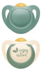 NUK For Nature 2 Natural Rubber Soothers 18-36 Months