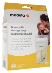 Medela Sacchetti per la Conservazione del Latte Materno 180 ml x 25 Sachetti