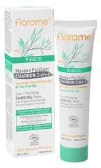Florame Pureté Masque Purifiant Charbon 2en1 Bio 65 ml