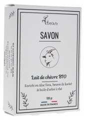 LHBEAUTY Savon Masque au Lait de Chèvre Bio &amp; Huile d\'Arbre à Thé 100 g