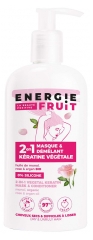 Energie Fruit 2en1 Masque Démêlant Kératine Végétale à l\'Huile de Monoï, Rose et Argan 300 ml