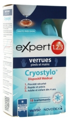 Novodex Expert 1.2.3 Cryostylo Verruche del Piede e Della Mano 18 Trattamenti