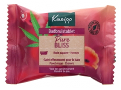 Kneipp Pure Bliss Ciottolo Effervescente per il bagno Papavero rosso - Canapa 1 Ciottolo