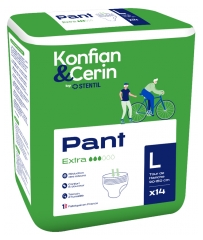 Stentil Konfian &amp; Cerin Pant Extra 14 Culottes Absorbantes pour Adultes Taille L