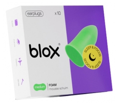 Blox Sleep & Focus Foam Ear Plugs Medium 10 Sztuk